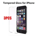 Закаленное стекло для iphone 5 5s SE 5c 4 4s 3 шт 9H, Защита экрана для iPhone 6 6s 7 8 plus, Передняя пленка, закаленное стекло