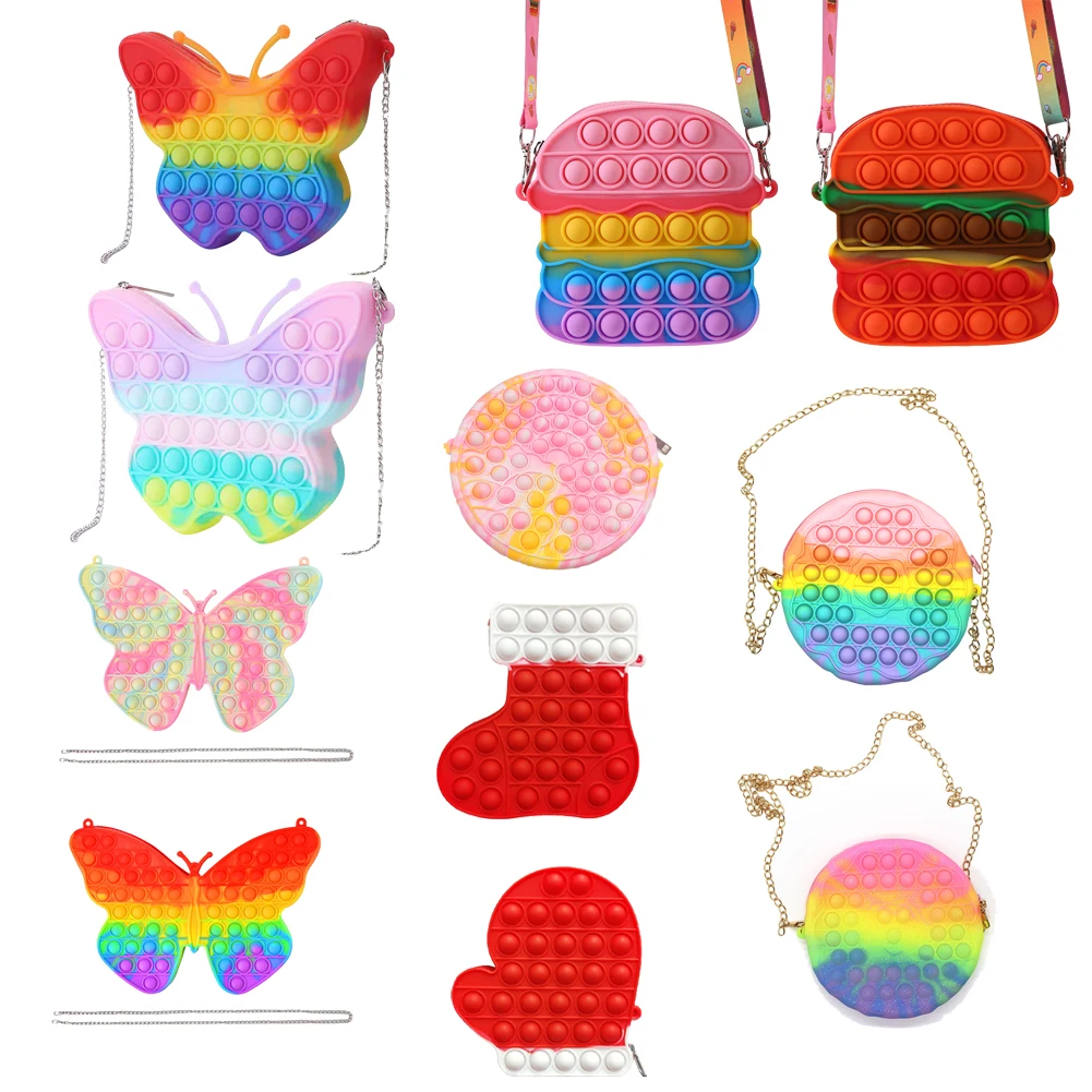 

Симпатичный антистрессовый пончик, пузырьковая сумка на плечо, игрушки-антистресс для детей и взрослых, пресс для окуня, ручная сумка, орган...