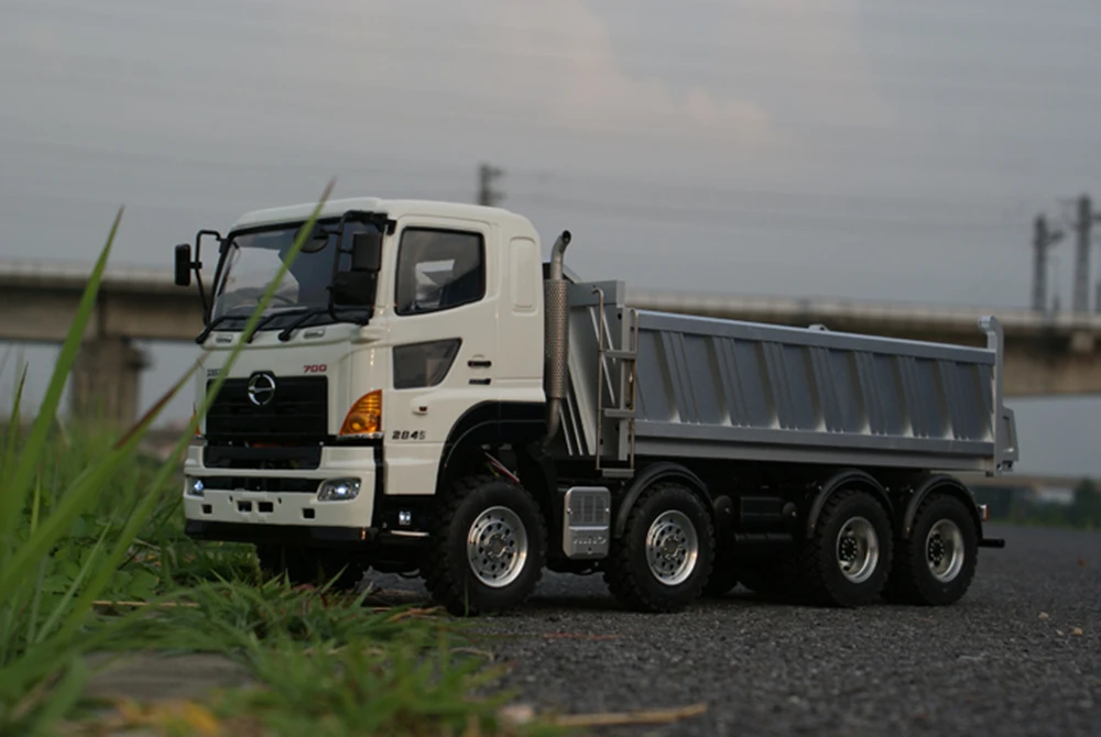 1/14 Rc грузовик 8X8 самосвалы Шасси Металлический луч LESU модель Hino MAN DIY