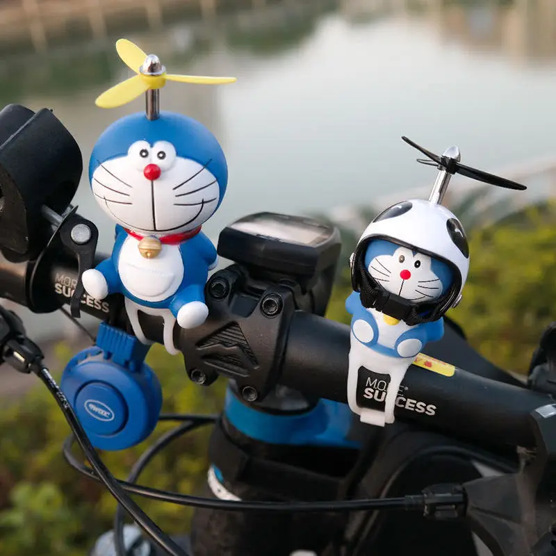 

Doraemon Cute Cartoon Little Yellow Duck Helmet Car Decoration Rearview Mirror Doll Decoration