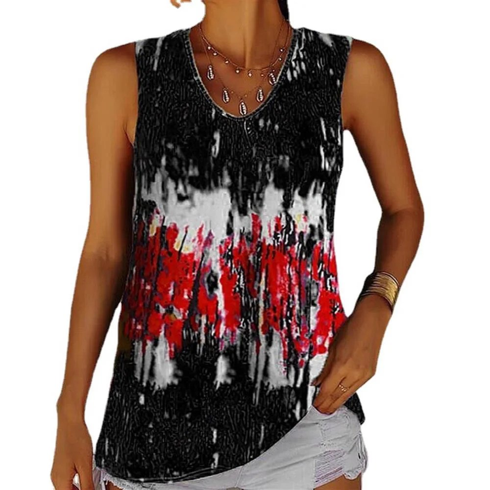 

Для молодых девушек, женская рубашка, топ, одежда в готическом стиле с v-образной горловиной футболка без рукавов Женская одежда уличная пля...