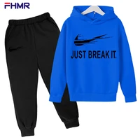 2 piece teenager set 4 14y childrens clothes sets boys and girls sports suits spring sweatshirt hoodie outdoor causal tracksuit