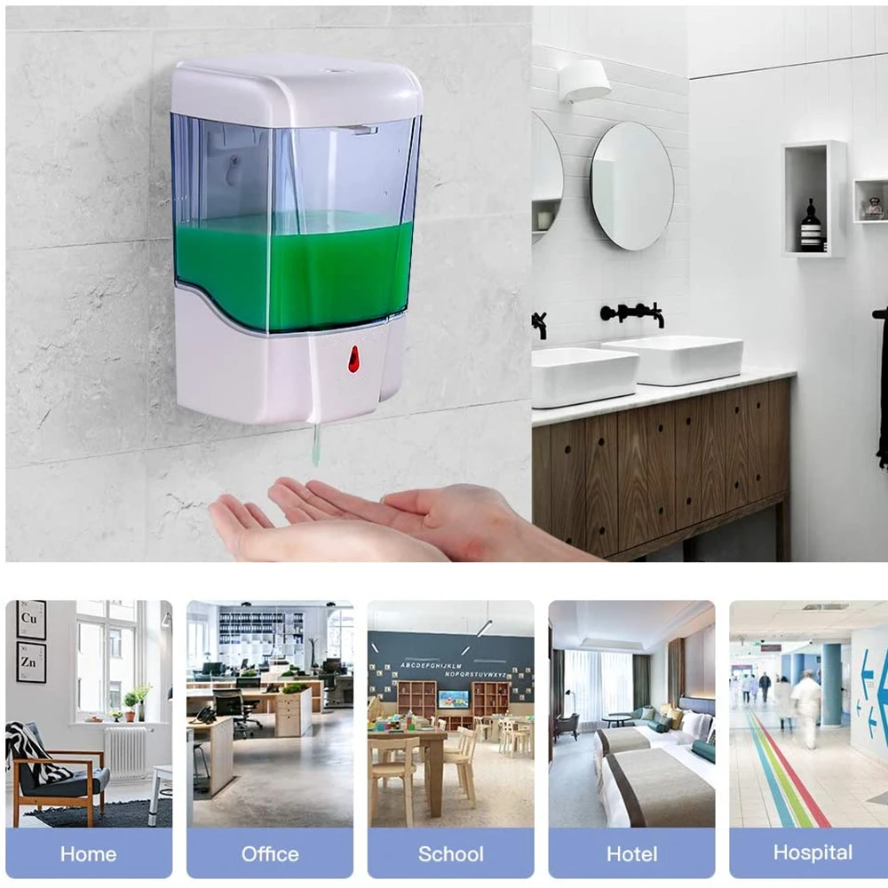 

Automatic Soap Dispenser Liquid Hands-Free Infrared Sensor Electric Soap Dispenser 700ml Waterproof Touchless Soap Dispenser