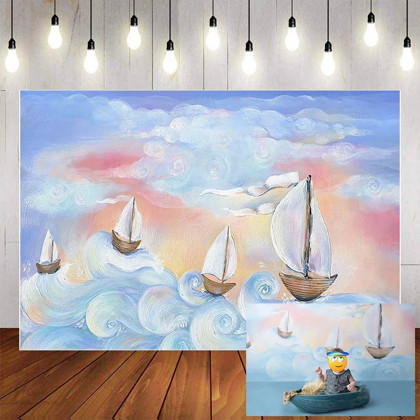 

Фон для фотосъемки Mehofond рисунок стиль лодка облако Новорожденный ребенок портрет День Рождения Вечеринка фон фотосессия студия