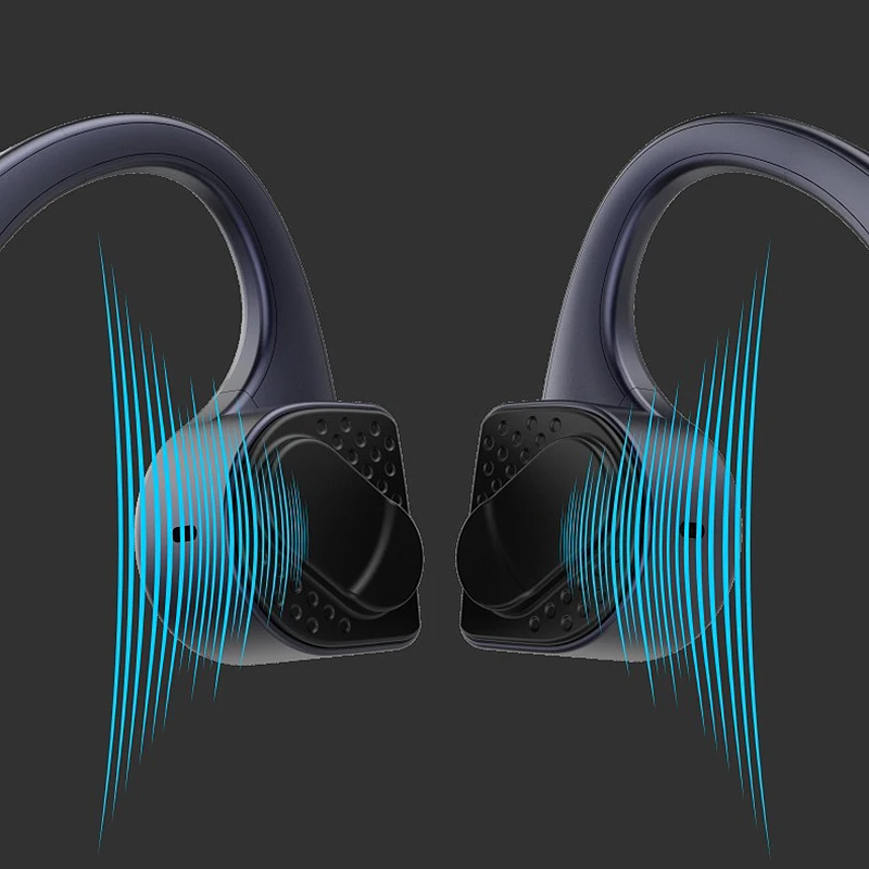 

F806 Bluetooth Headsets Bone Conduction Neckband Sport Running Wireless Headphone Waterproof Stereo Headsets(Blue)