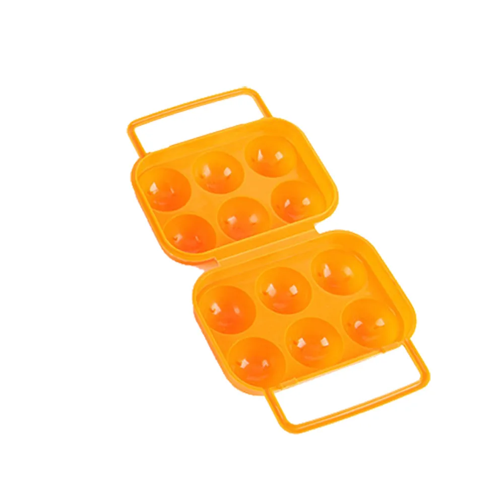 

Portable 6/12 Eggs Plastic Container Holder Folding Egg Storage Box Handle Case