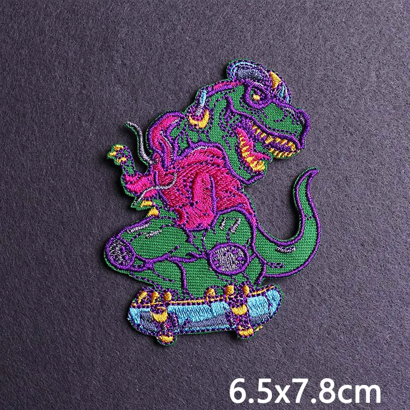 Панк Orc фитнес Животные Вышитые Патчи для одежды наклейки хиппи заплатка с