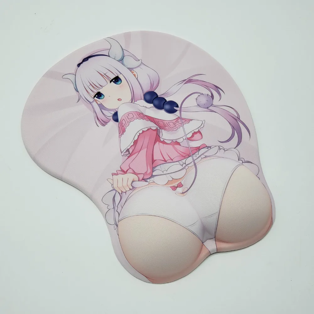 Kobayashi san chi no maid dragon-Kanna Kamui аниме 3D коврик для мыши с силиконовым гелем для запястья Размер 26*22 см