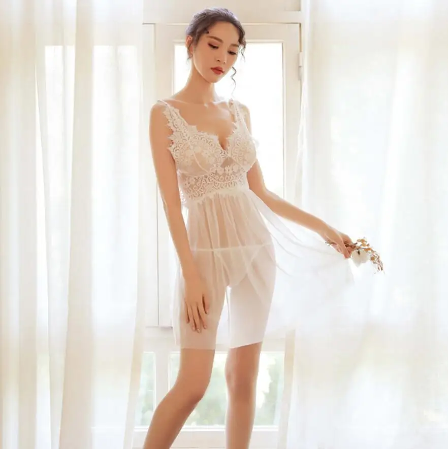 Женская ночная рубашка кружевная во французском стиле медовый месяц | одежда