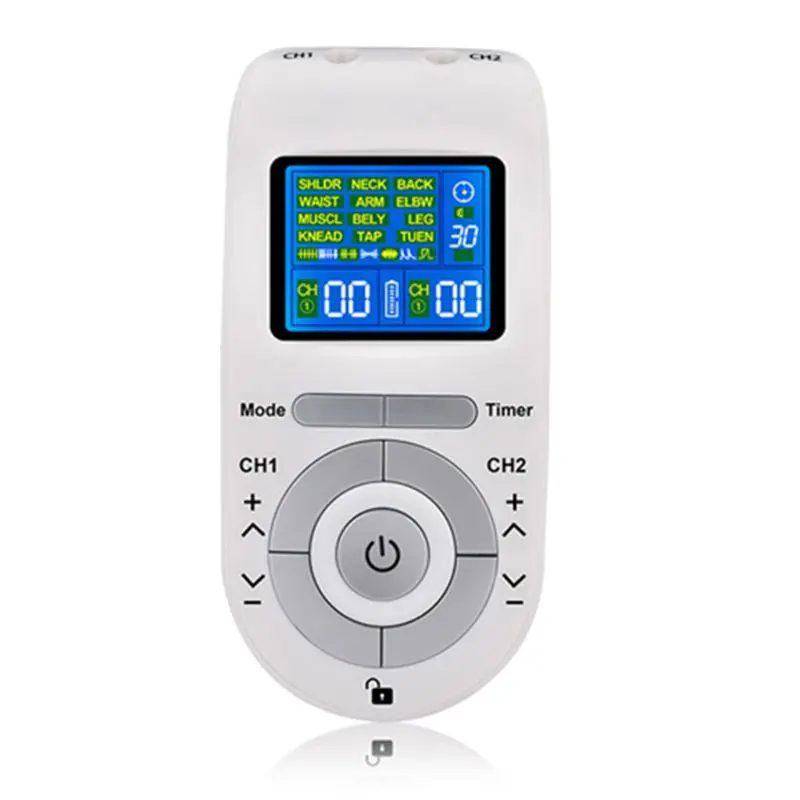 

Electric Tens Unit 12 Modes Digital Therapy Machine Electrode Pads Wire Massager U2JD