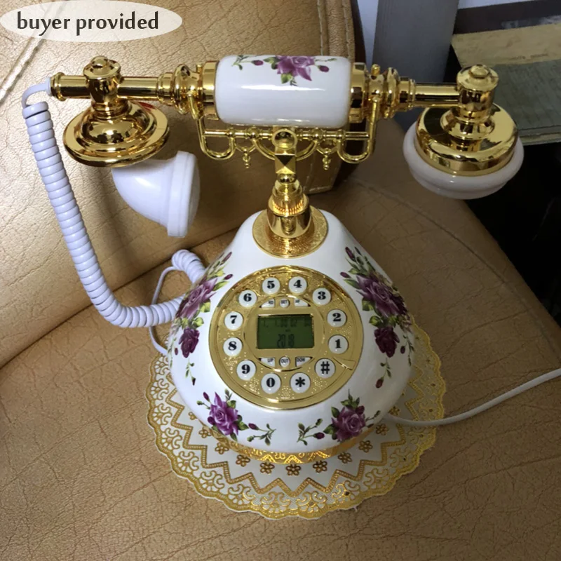 Старинная керамика домашний декор стационарный Настольный ретро-телефон модный