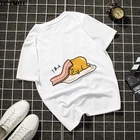 Женская футболка с принтом ленивое яйцо, тонкая футболка в стиле Харадзюку, лето 2019