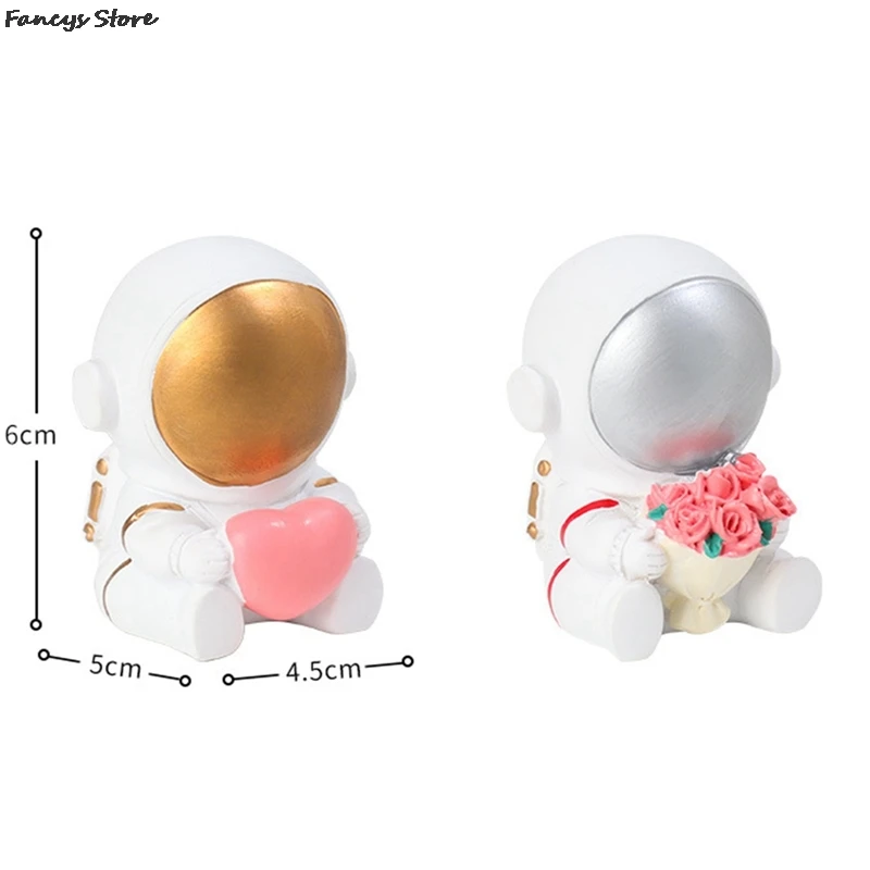 

Funny Astronaut Resin Figure Set Cute Gift Boyfriend Girlfriend Creative Decorations Study Room Of Science And Technology Museum