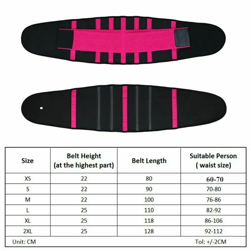 

Universal Belly Sheath Lumbar Neoprene Back Belt for Bodybuilding Body Shaper Weights Lifting Gym Belt Black Sport Accessories