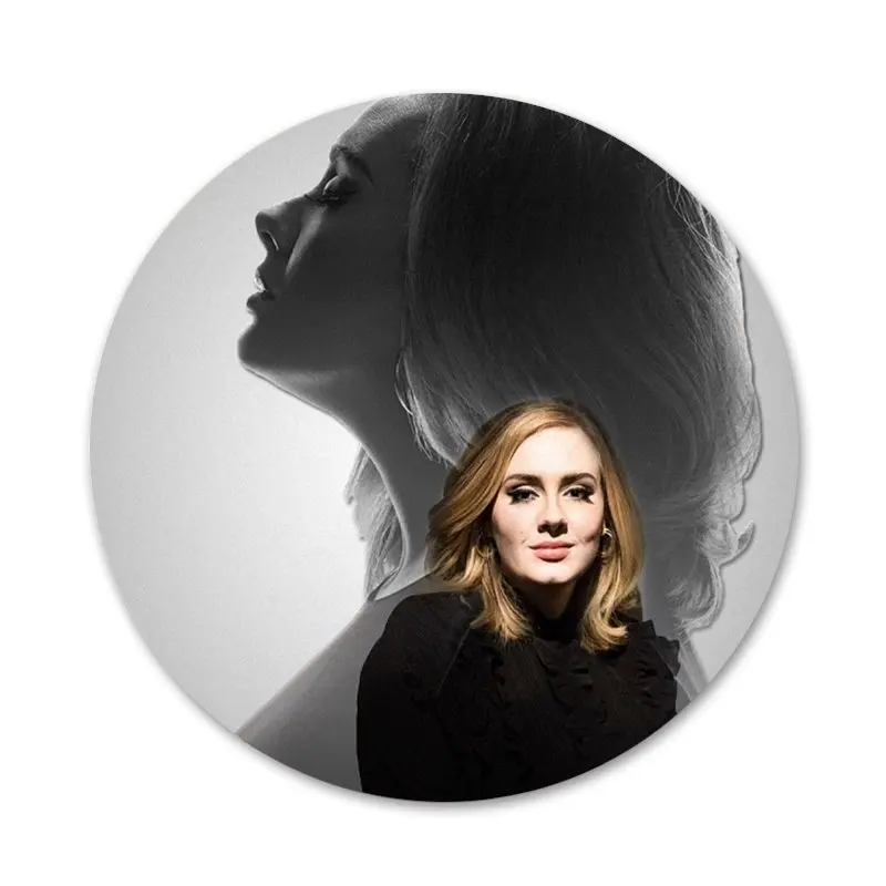 

58mm Singer Adele Adkins Icons Pins Badge Decoration Brooches Metal Badges For Backpack Decoration