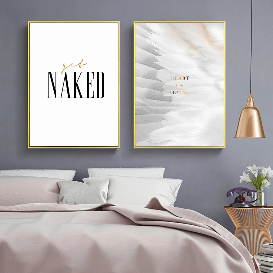 Перо живопись скандинавский постер на стену абстрактная скульптура девушки