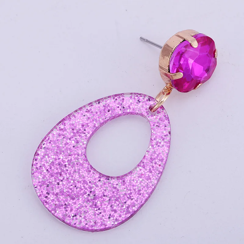 Женские серьги-капельки из смолы с кристаллами повседневные брендовые модные