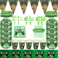 game on party disposable tableware green video game baby shower napkin paper cup plate boy kids party supplies decoration