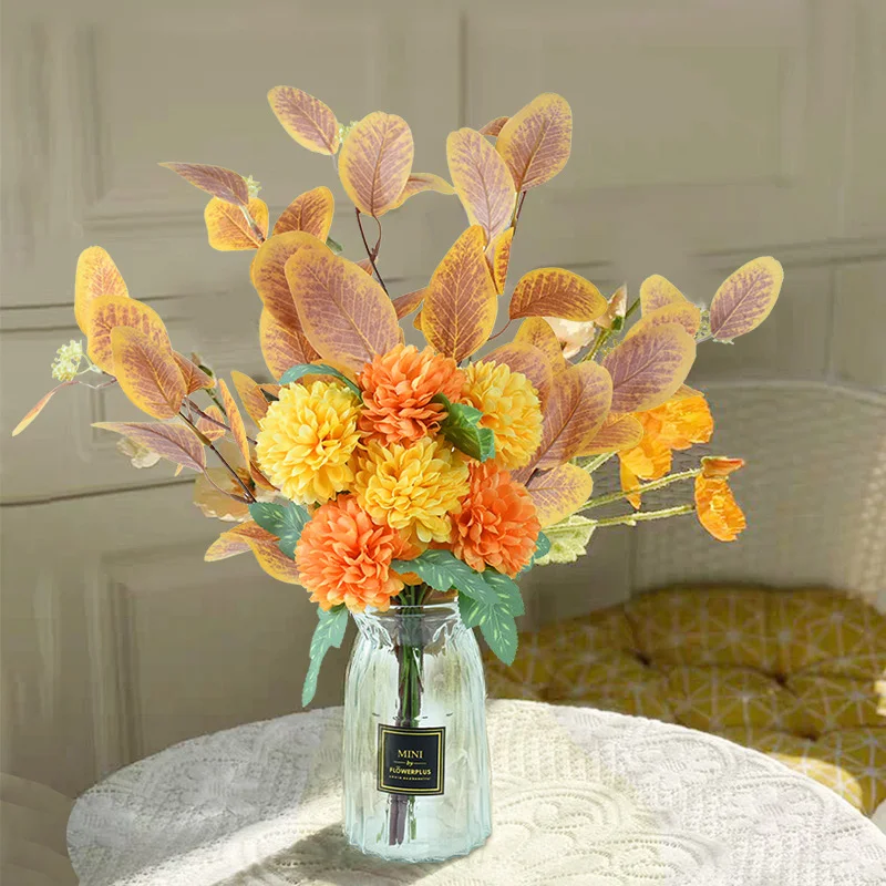 

Nordic Flower Bouquet Anemone Artificial Silk Flowers Wedding Bridal Bouquet DIY Srapbook Home Party Decoration Fake Flower