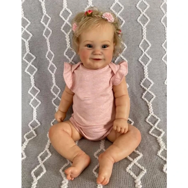 

20/24 дюйма интерактивная игрушка, Реалистичная кукла Reborns, детская игрушка, мягкая виниловая Мягкая кукла, Кавказская кукла-девочка, светлые ...
