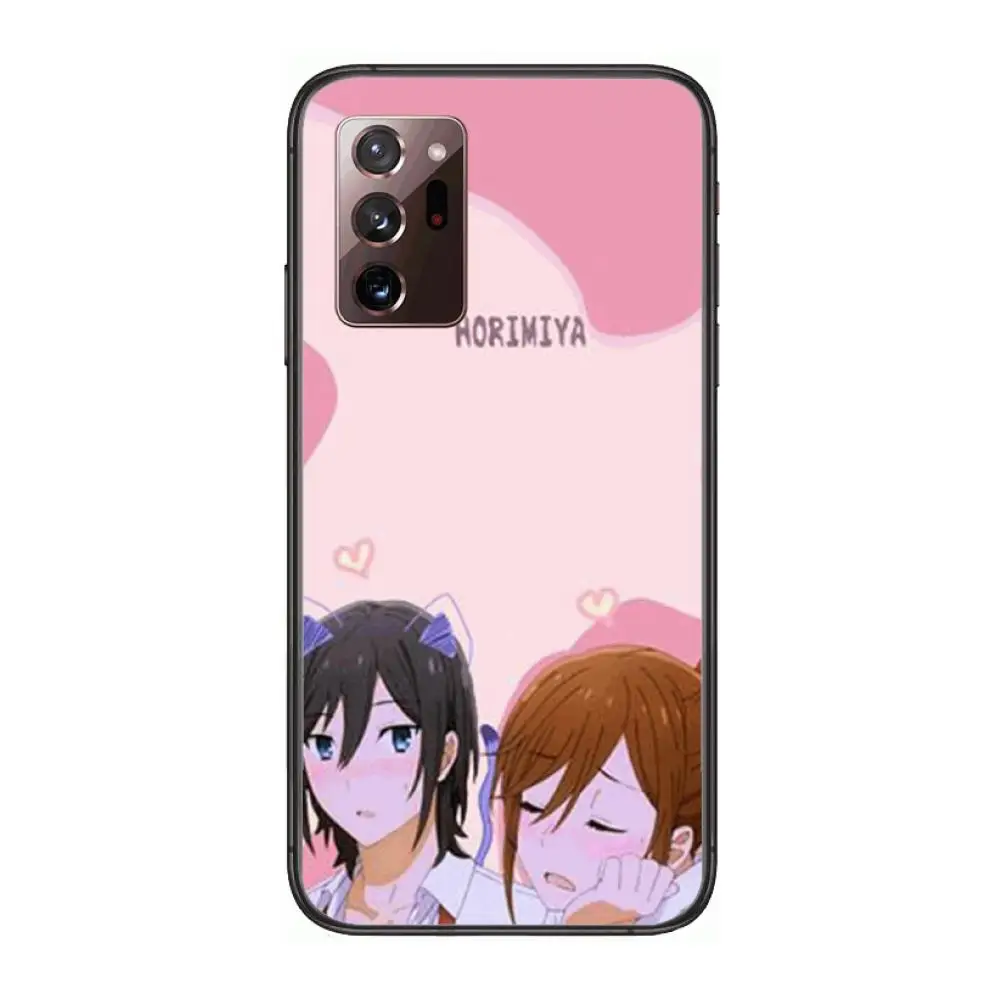 

horimiya manga anime case Phone Case cover hull For SamSung note20 10 9 8 4 pro plus black prime soft bumper Transparent