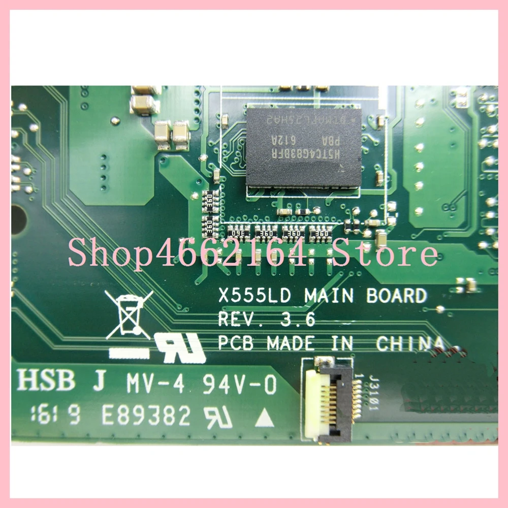 

X555LJ Motherboard i3-5005 CPU 4GB RAM GT920M/2G REV3.6 For ASUS X555L X555LD X555LF X555LP W519L Laptop Mainboard 100%Test OK