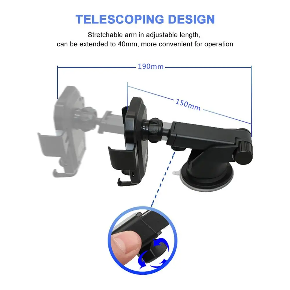 

Fast Charging Car Wireless Charger Phone Holder Stand car phone power charger Bracket For iPhone Huawei