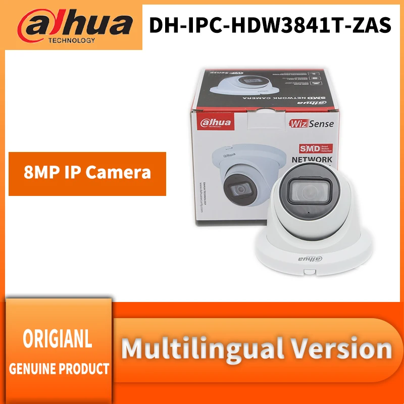 

Dahua IPC-HDW3841T-ZAS 8MP IR Vari-focal Eyeball WizSense Network Camera.