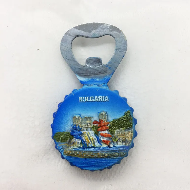

Bulgaria Tourist Souvenir Creative Wine Bottle Cap Corkscrew Magnetic Sticker Fridge Magnet