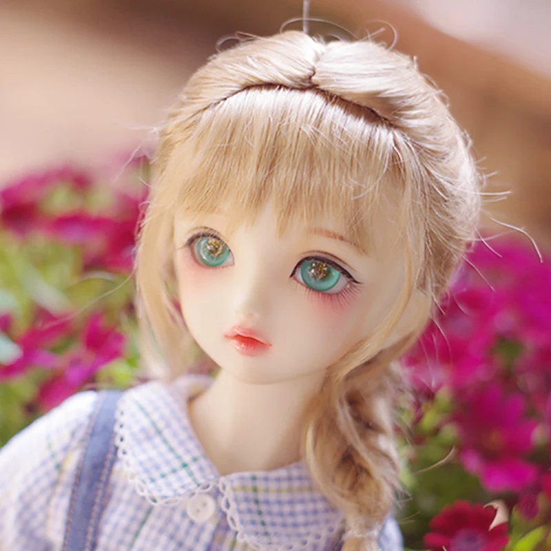 Парик для куклы Bybrana BJD 1/3 1/4 1/6 имитация мохера молока чая пальмы Скорпиона длинные