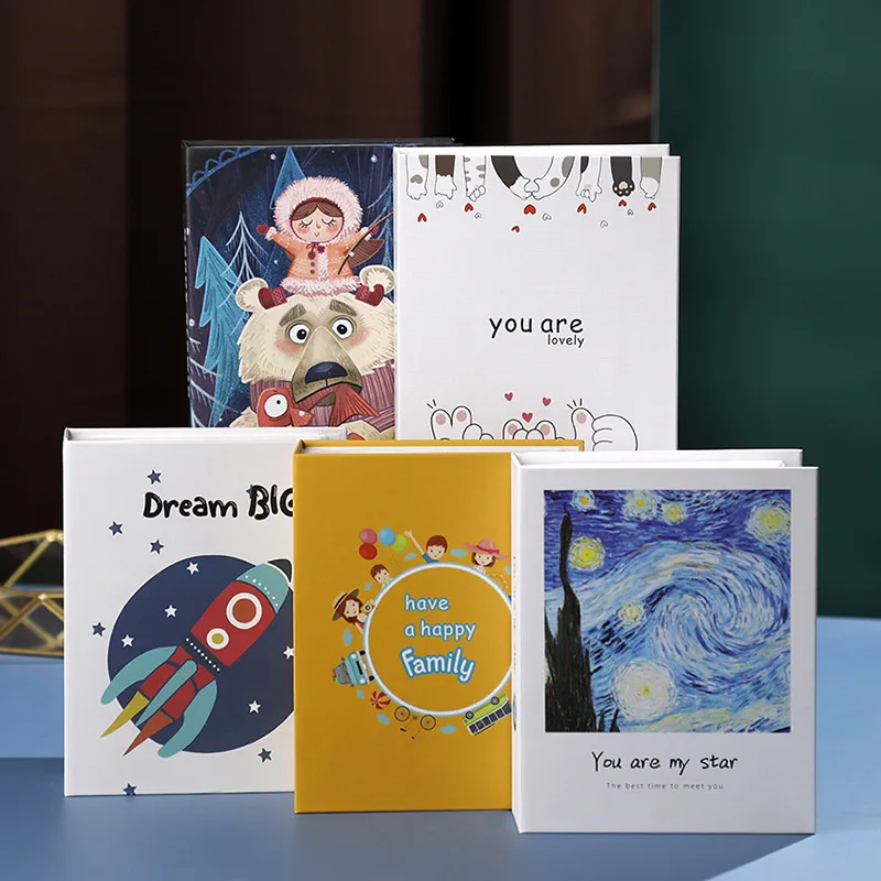 

100 Pockets 5 Inches Photo Album DIY Vintage Photo Albums Picture Case Storage Scrapbooking Picture Frame Kids Children Gifts