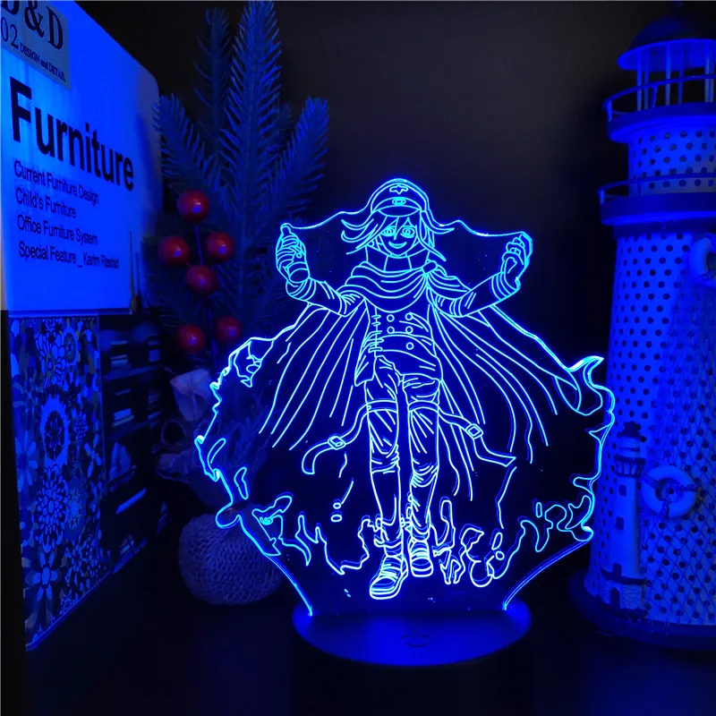

Danganronpa Kokichi Oma Night Light 3D Illusion Lamp Led Touch Sensor Colorful Bedroom Decor Nightlight Kids Birthday Manga Gift