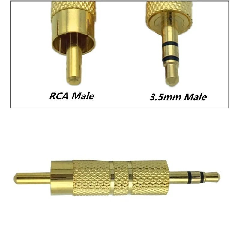 10 шт. позолоченный стерео 3 5 мм штекер AV RCA аудио видео конвертер