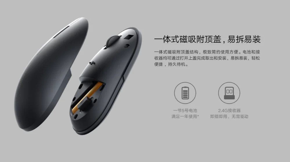 Оригинальная Xiaomi Mi, портативная беспроводная оптическая мышь с дистанционным управлением, s 2,4 ГГц, умный компьютер, Windows 7 8 10, Mac OS 10,8, беспроводная мышь 2