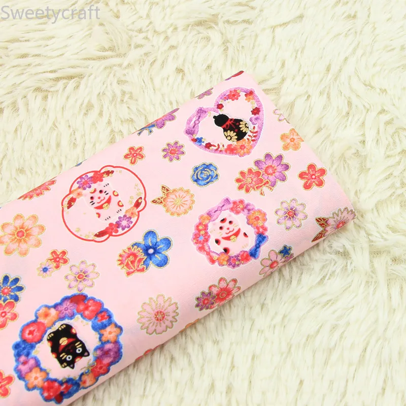 110x45 см Ткань с цветочным принтом на удачу тонкая хлопчатобумажная ткань от Yard Tecido