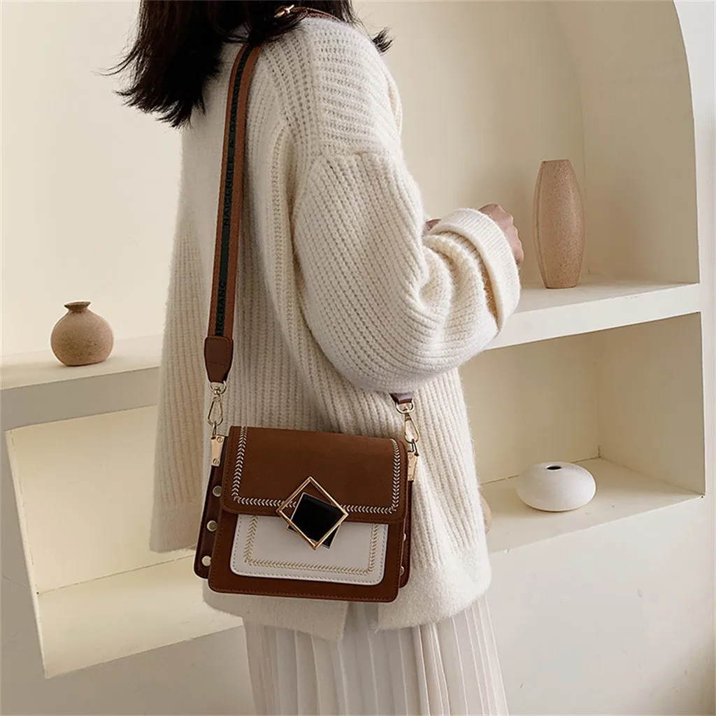 

Crossbody Bags Zipper Women Solid Women Banquet Square Leisure Bag Wild Casual Messenger Small Handbag Shoulder Bag