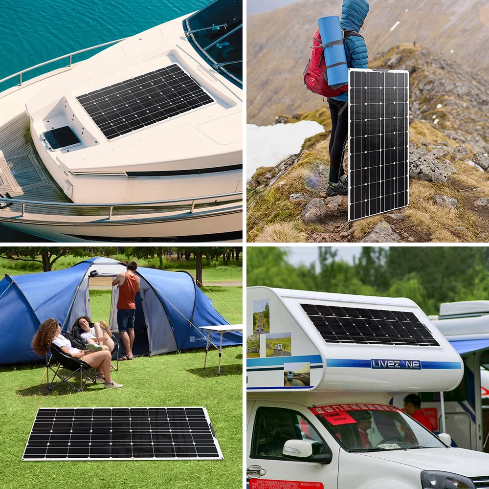 

solar panel 12v 300w kit system battery charger for 12v/24v car RV boat caravana camper hiking travel camping 1000w inverter