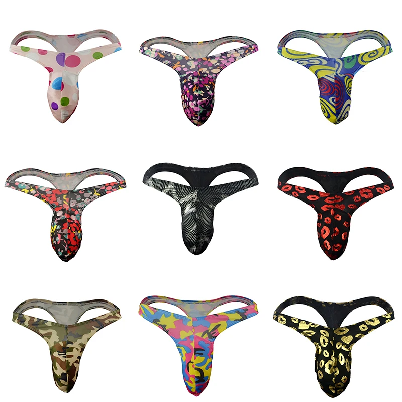 Трусы-стринги мужские с большим мешочком для пениса дышащие низкой посадкой |