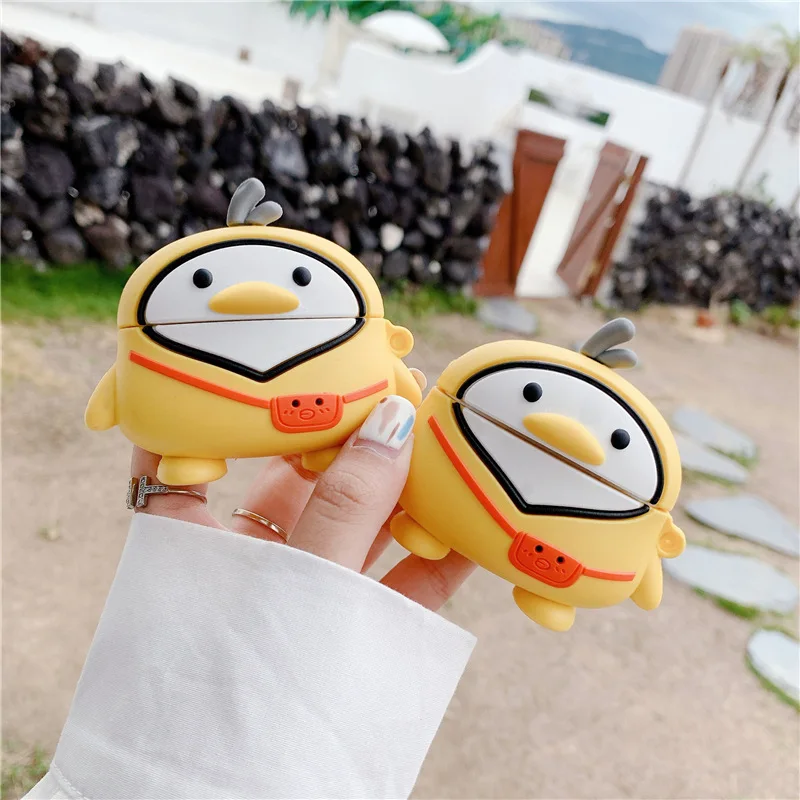 

for Airpods Pro Case for Messenger Bag Duck Silicone for Airpod 12 Case Earphone Protective Cover Airpod Charging Box Accessorie