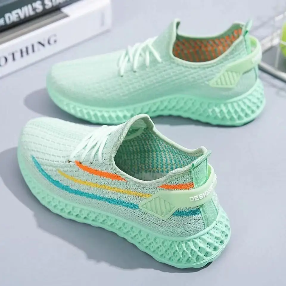 

Women's Sneakers Spring Ladies Flat Shoes Casual Women Vulcanized Women 2021 Summer Light Mesh Breathable Female Running Shoes