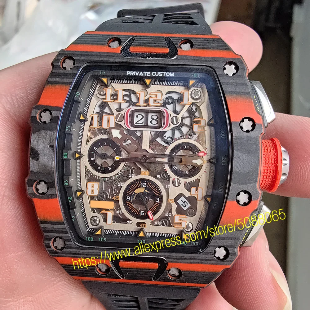 

Men's Watch Automatic Watch Fashion Watch Sapphire Glass Multifunctional Luminous Date Carbon Fiber