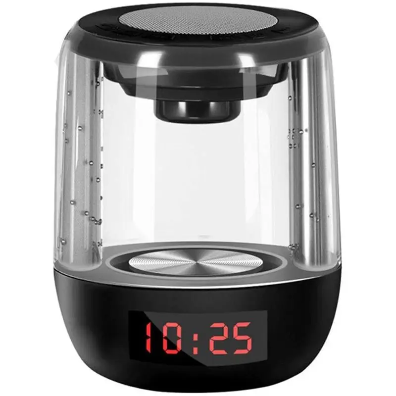 Портативный Bluetooth 5 0 Динамик прозрачный СВЕТОДИОДНЫЙ световой разноцветными