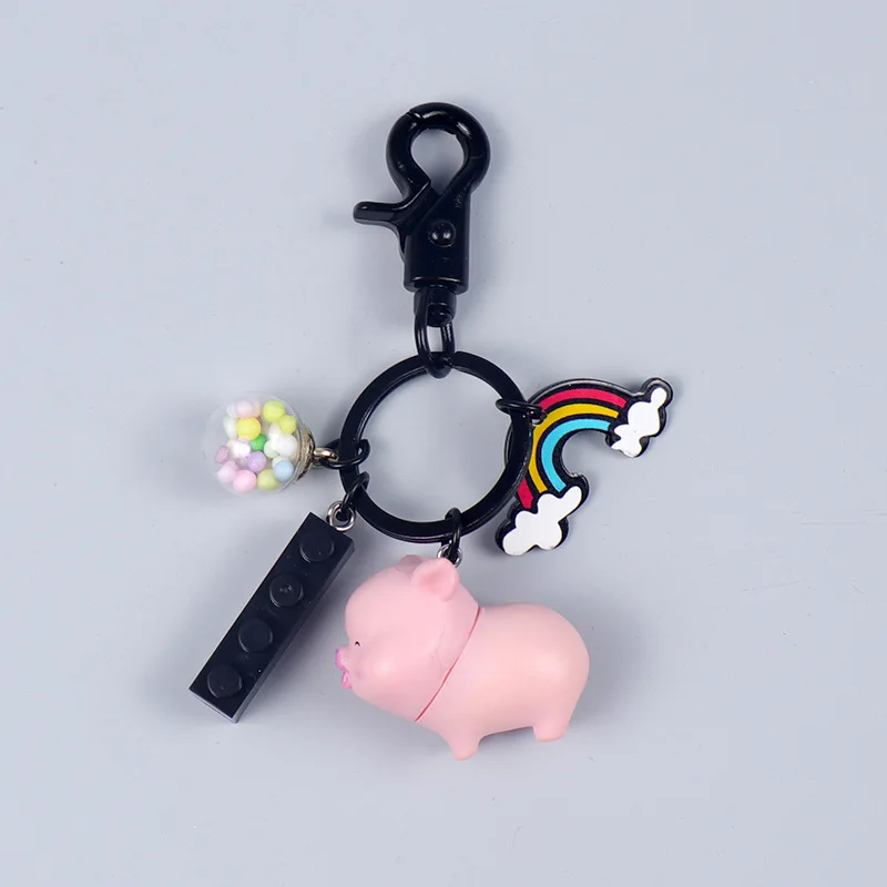 

Pig's Grocery Shop Keychain Cute Cartoon Doll Backpack Pendant Bag Decoration Car Key Accessories Keying Send Friend Gift New