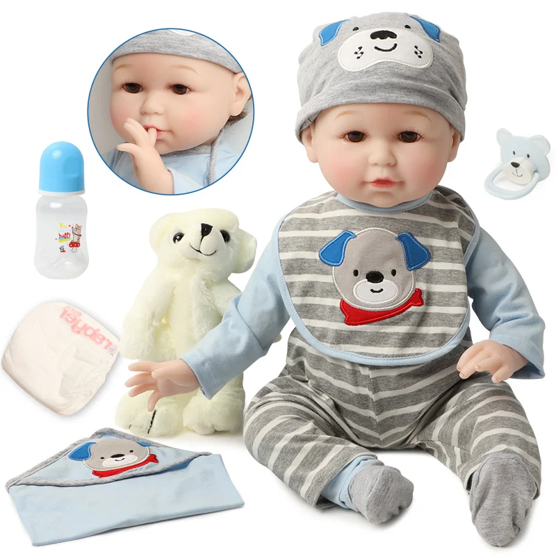 56 см Реалистичная кукла bebe Bonecas одежда 22 дюйма Мягкая силиконовая Кукла reborn с