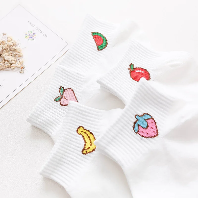 Милые и высококачественные женские носки-лодочки до щиколотки цветные невидимые