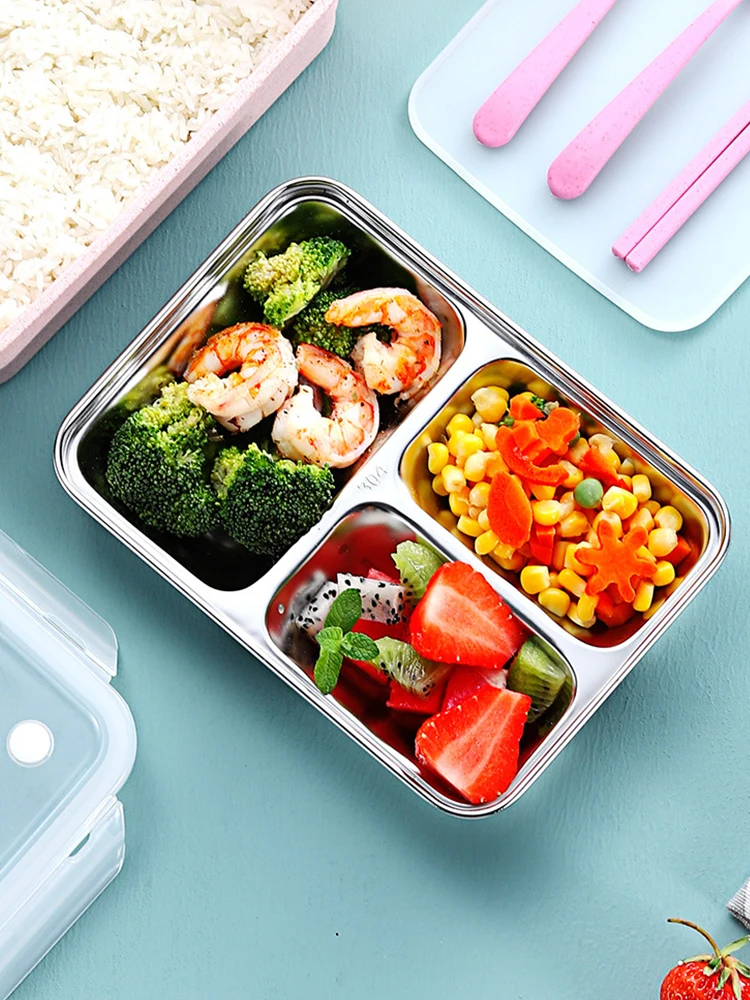 Ланч-бокс для детей из нержавеющей стали серый набор сумок Bento box герметичный японский стиль Термосумка для контейнеров с едой контейнер для еды хранения