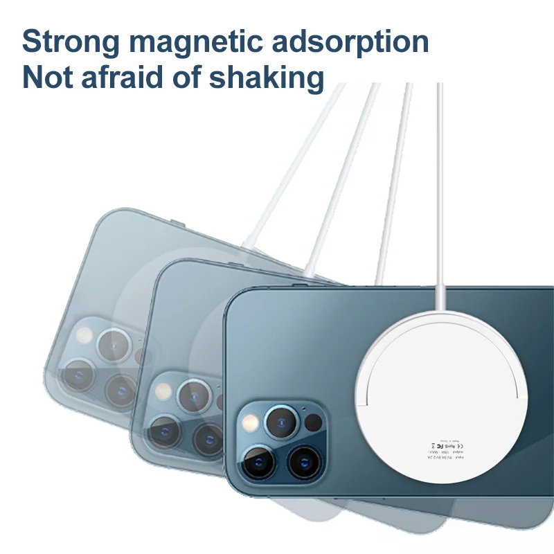 

15W Fast Magnetic Wireless Charger For iPhone 12 Pro Max Charger With Cable Magnet Fast Charger For iPhone Wireless Charging Pad