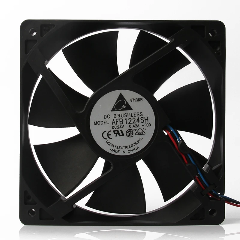 

AFB1224SH 24V 0.42A 12025 12cm3 Line Inverter Server 120x120x25mm Gamer Cabinet PC Case Thermal Paste Ryzen Amd Cooling Fan