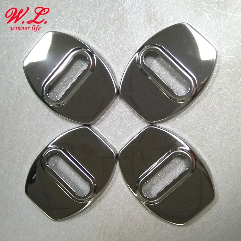 

4pcs silver black blue Stainless Car Door Lock protect Cover Antirust Decoration cap for Buick For Chevrolet Universal