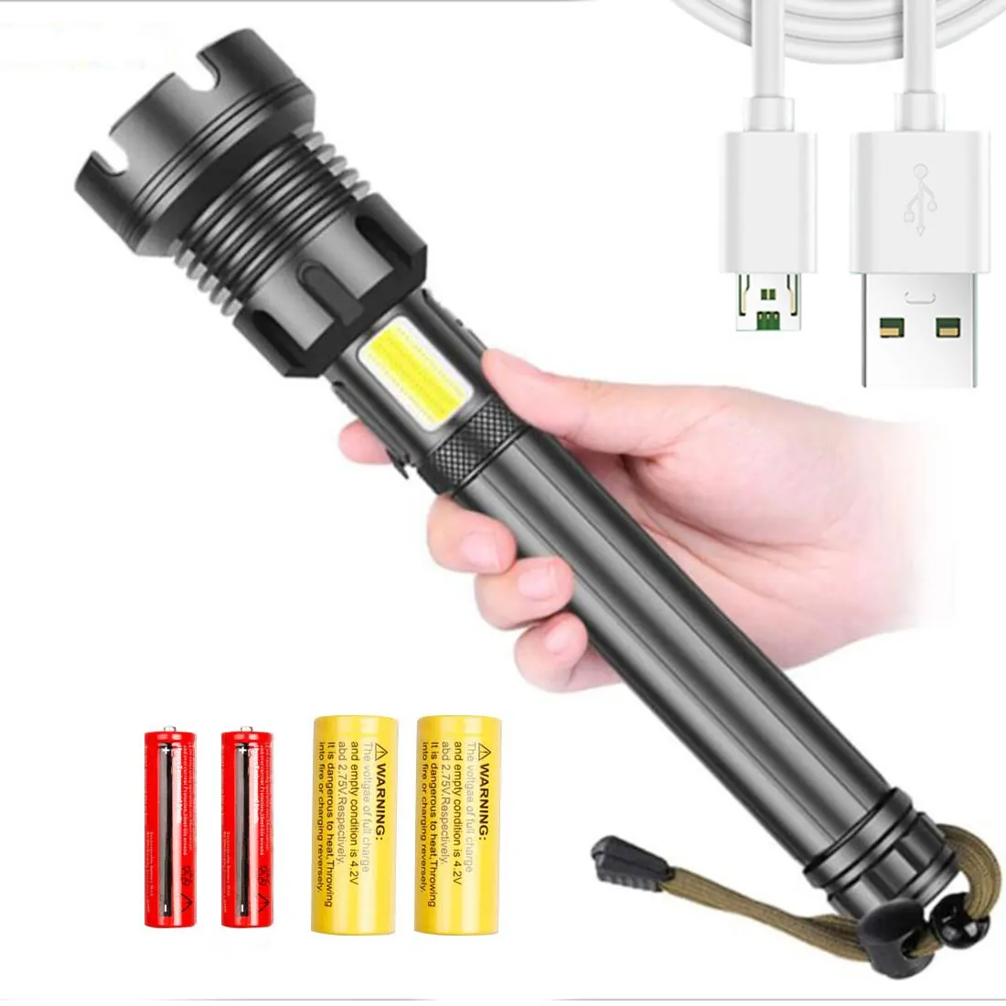 

Xhp70/Xhp90 Tactical Flashlight Most Powerful Led Flashlight Torch Usb Rechargeable Flash Light High Quality Lights & Lighting